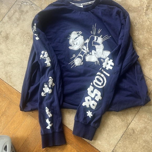 Donald Duck, Disney men’s crewneck long sleeve XXL good condition navy/white - Picture 7 of 7